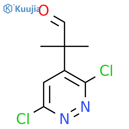 2-(3,6-dichloropyridazin-4-yl)-2-methylpropanal structure