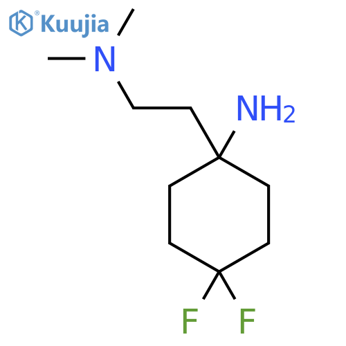 1-2-(dimethylamino)ethyl-4,4-difluorocyclohexan-1-amine structure