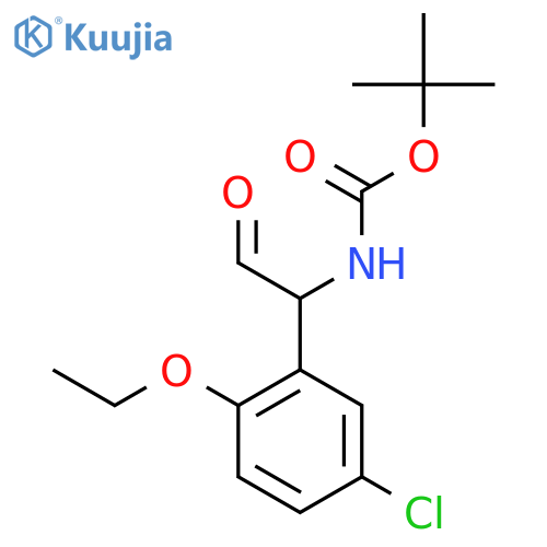 tert-butyl N-1-(5-chloro-2-ethoxyphenyl)-2-oxoethylcarbamate structure