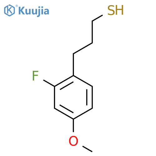 3-(2-fluoro-4-methoxyphenyl)propane-1-thiol structure