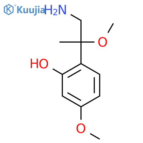 2-(1-amino-2-methoxypropan-2-yl)-5-methoxyphenol structure