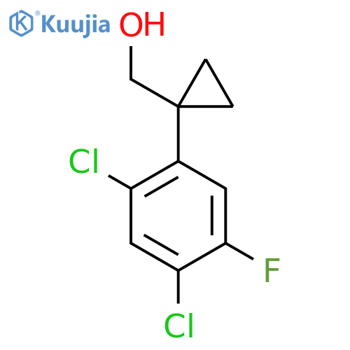 1-(2,4-dichloro-5-fluorophenyl)cyclopropylmethanol structure
