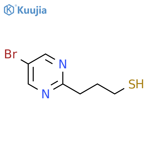 3-(5-bromopyrimidin-2-yl)propane-1-thiol structure