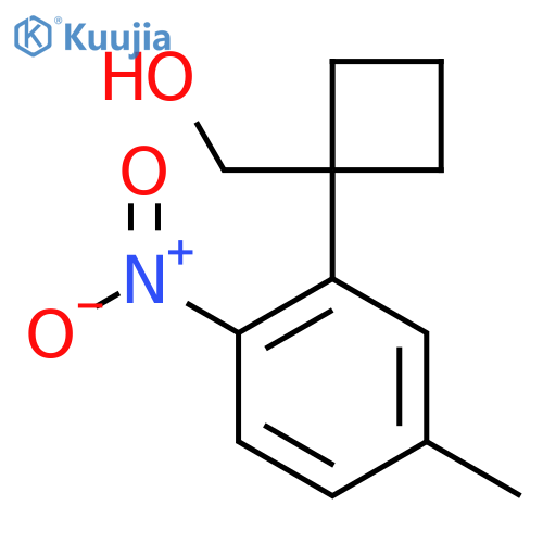 1-(5-methyl-2-nitrophenyl)cyclobutylmethanol structure