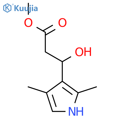 methyl 3-(2,4-dimethyl-1H-pyrrol-3-yl)-3-hydroxypropanoate structure