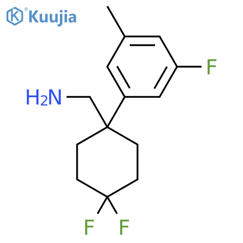 4,4-difluoro-1-(3-fluoro-5-methylphenyl)cyclohexylmethanamine structure