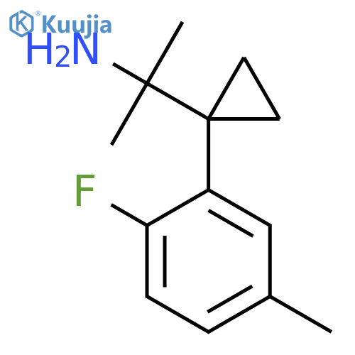2-1-(2-fluoro-5-methylphenyl)cyclopropylpropan-2-amine structure