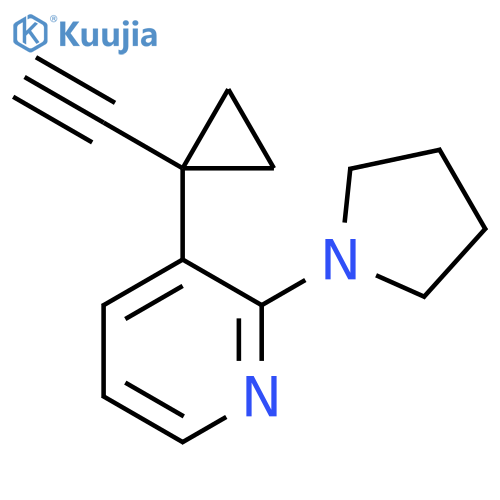 3-(1-ethynylcyclopropyl)-2-(pyrrolidin-1-yl)pyridine structure