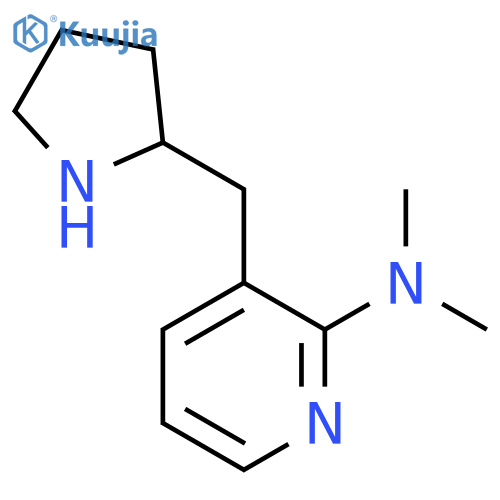 N,N-dimethyl-3-(pyrrolidin-2-yl)methylpyridin-2-amine structure