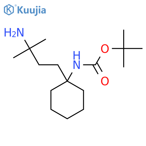 tert-butyl N-1-(3-amino-3-methylbutyl)cyclohexylcarbamate structure