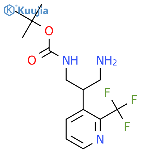 tert-butyl N-{3-amino-2-2-(trifluoromethyl)pyridin-3-ylpropyl}carbamate structure