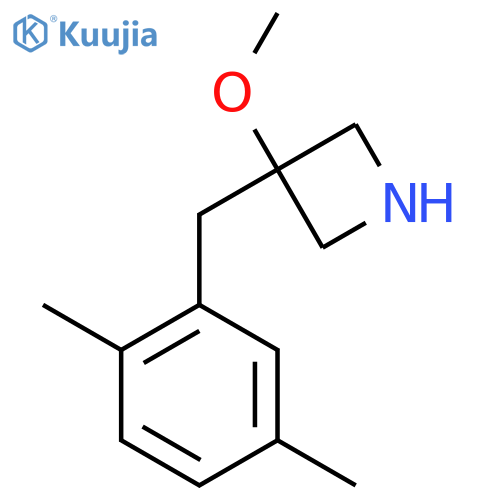 3-(2,5-dimethylphenyl)methyl-3-methoxyazetidine structure