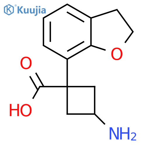 3-amino-1-(2,3-dihydro-1-benzofuran-7-yl)cyclobutane-1-carboxylic acid structure