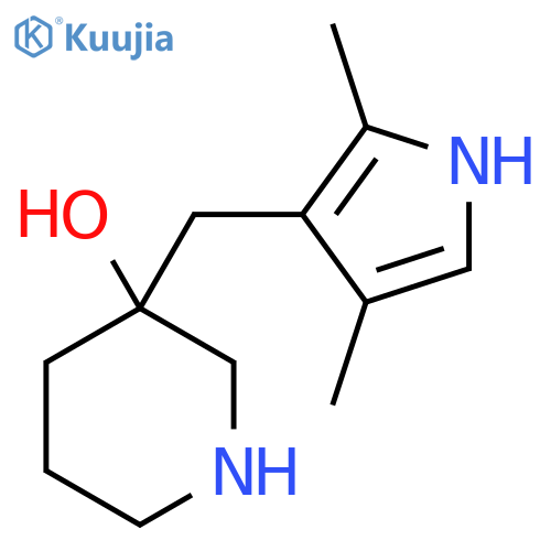 3-(2,4-dimethyl-1H-pyrrol-3-yl)methylpiperidin-3-ol structure