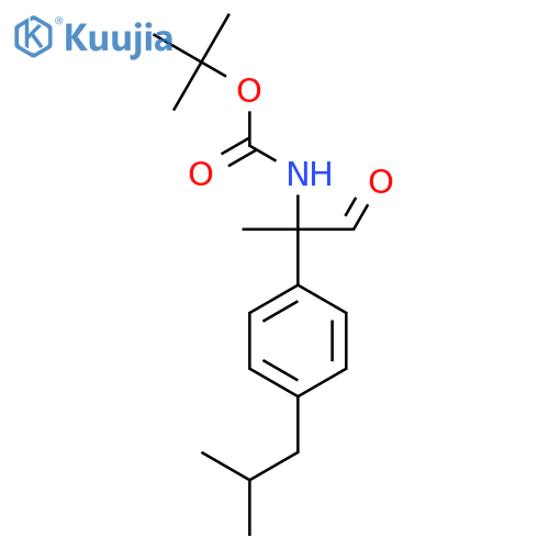 tert-butyl N-{2-4-(2-methylpropyl)phenyl-1-oxopropan-2-yl}carbamate structure