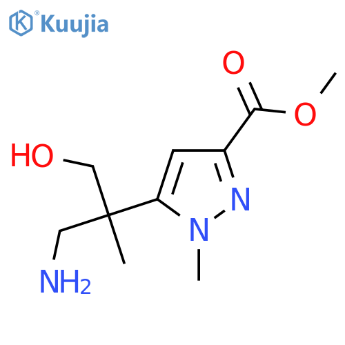 methyl 5-(1-amino-3-hydroxy-2-methylpropan-2-yl)-1-methyl-1H-pyrazole-3-carboxylate structure