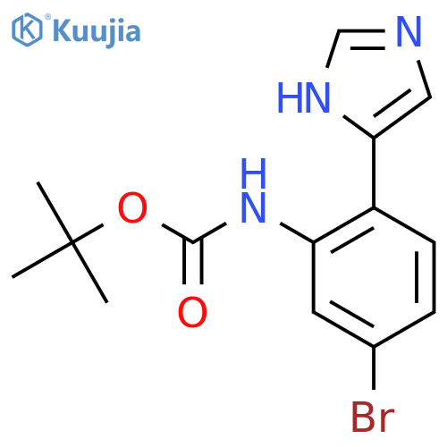 tert-butyl N-5-bromo-2-(1H-imidazol-4-yl)phenylcarbamate structure