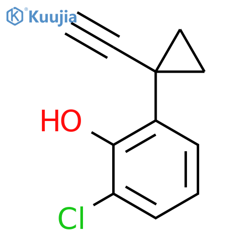 2-chloro-6-(1-ethynylcyclopropyl)phenol structure