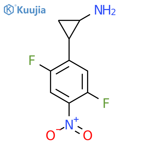 2-(2,5-difluoro-4-nitrophenyl)cyclopropan-1-amine structure
