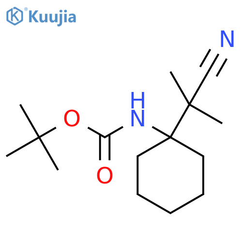 tert-butyl N-1-(1-cyano-1-methylethyl)cyclohexylcarbamate structure