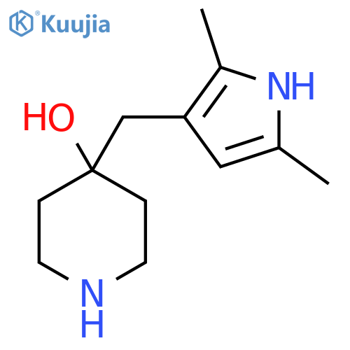 4-(2,5-dimethyl-1H-pyrrol-3-yl)methylpiperidin-4-ol structure