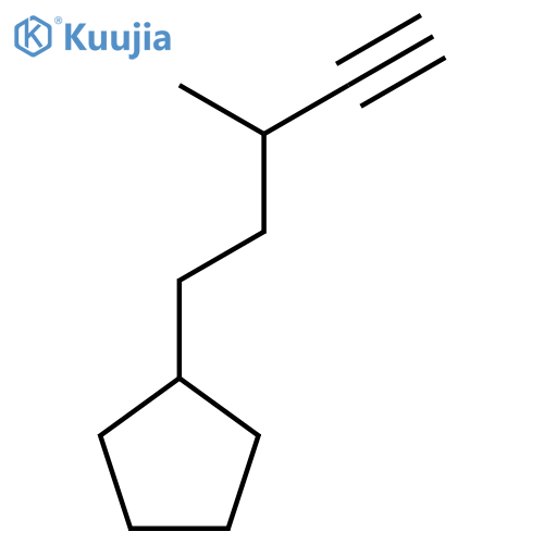 (3-methylpent-4-yn-1-yl)cyclopentane structure