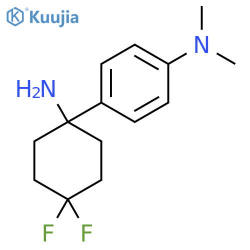 4-(1-amino-4,4-difluorocyclohexyl)-N,N-dimethylaniline structure