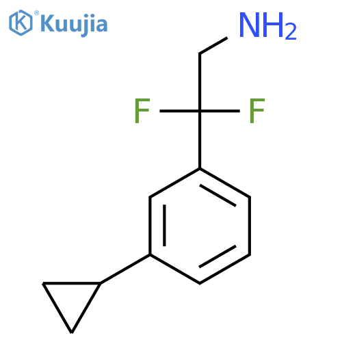 2-(3-cyclopropylphenyl)-2,2-difluoroethan-1-amine structure