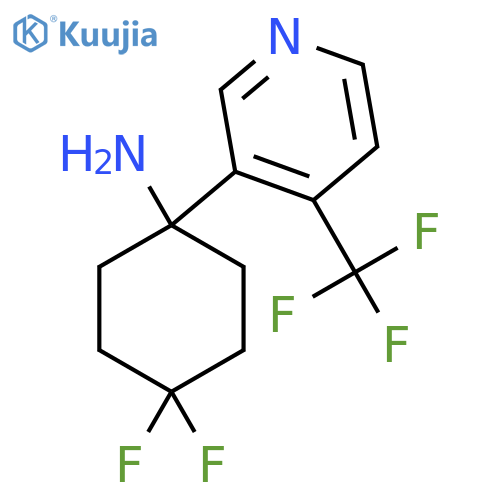4,4-difluoro-1-4-(trifluoromethyl)pyridin-3-ylcyclohexan-1-amine structure