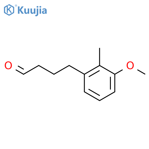 4-(3-methoxy-2-methylphenyl)butanal structure