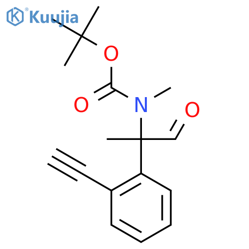 tert-butyl N-2-(2-ethynylphenyl)-1-oxopropan-2-yl-N-methylcarbamate structure