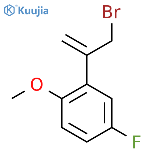 2-(3-bromoprop-1-en-2-yl)-4-fluoro-1-methoxybenzene structure