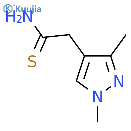 2-(1,3-dimethyl-1H-pyrazol-4-yl)ethanethioamide structure