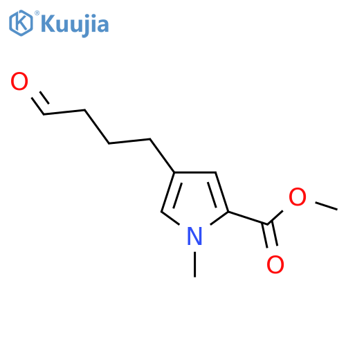 methyl 1-methyl-4-(4-oxobutyl)-1H-pyrrole-2-carboxylate structure