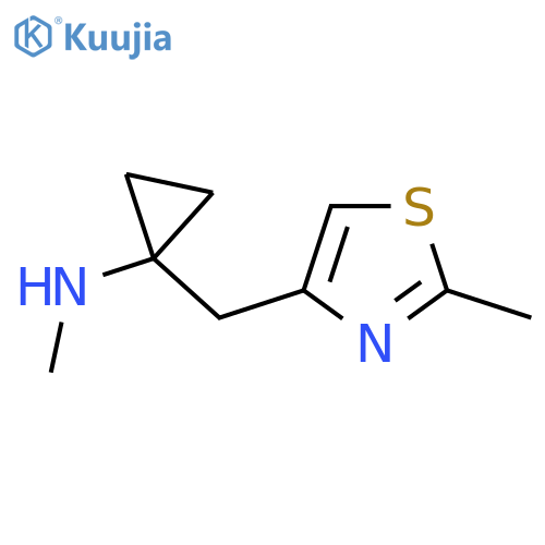 N-methyl-1-(2-methyl-1,3-thiazol-4-yl)methylcyclopropan-1-amine structure