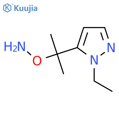 O-2-(1-ethyl-1H-pyrazol-5-yl)propan-2-ylhydroxylamine structure