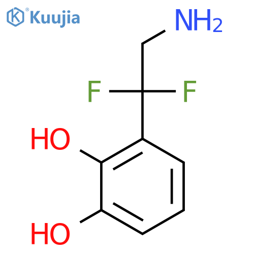 3-(2-amino-1,1-difluoroethyl)benzene-1,2-diol structure