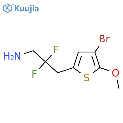3-(4-bromo-5-methoxythiophen-2-yl)-2,2-difluoropropan-1-amine structure
