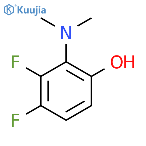 2-(dimethylamino)-3,4-difluorophenol structure