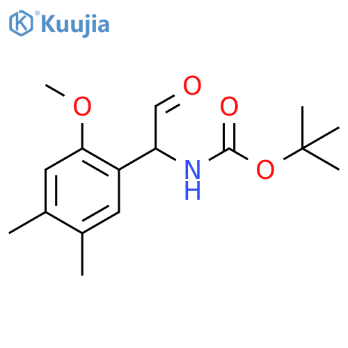 tert-butyl N-1-(2-methoxy-4,5-dimethylphenyl)-2-oxoethylcarbamate structure