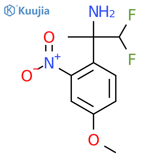 1,1-difluoro-2-(4-methoxy-2-nitrophenyl)propan-2-amine structure