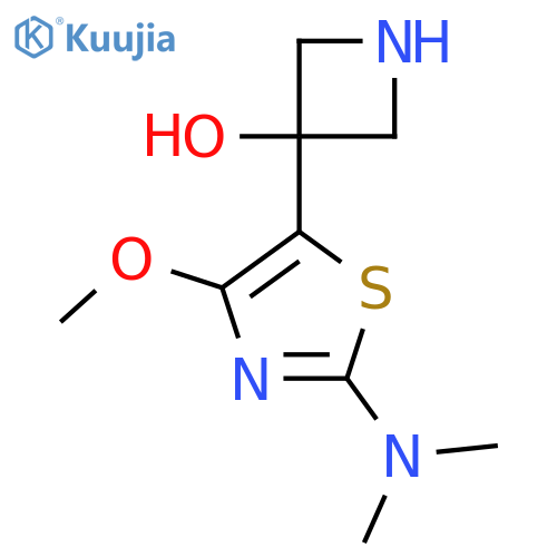 3-2-(dimethylamino)-4-methoxy-1,3-thiazol-5-ylazetidin-3-ol structure