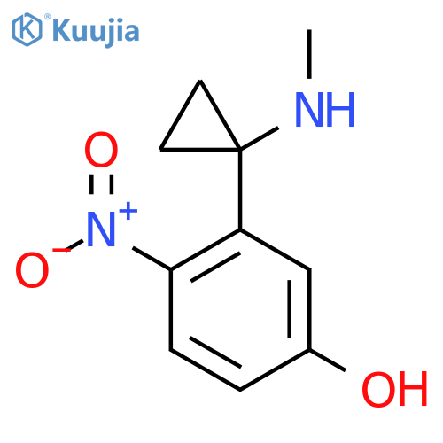 3-1-(methylamino)cyclopropyl-4-nitrophenol structure
