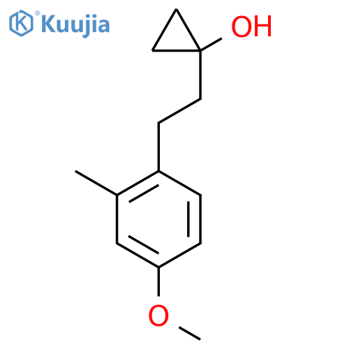 1-2-(4-methoxy-2-methylphenyl)ethylcyclopropan-1-ol structure