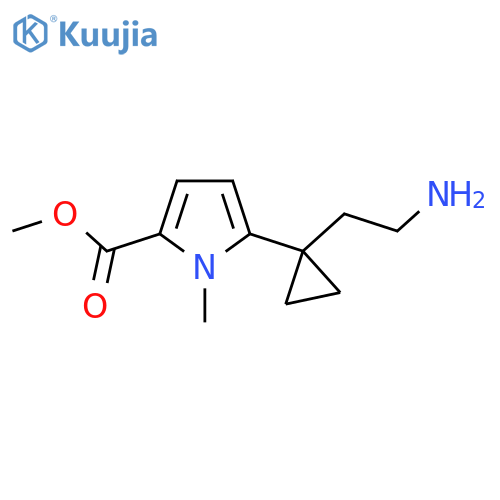 methyl 5-1-(2-aminoethyl)cyclopropyl-1-methyl-1H-pyrrole-2-carboxylate structure