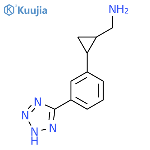 {2-3-(1H-1,2,3,4-tetrazol-5-yl)phenylcyclopropyl}methanamine structure