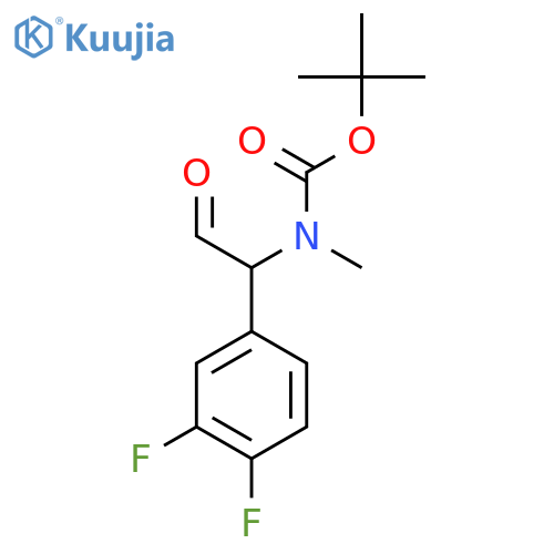 tert-butyl N-[1-(3,4-difluorophenyl)-2-oxoethyl]-N-methylcarbamate structure