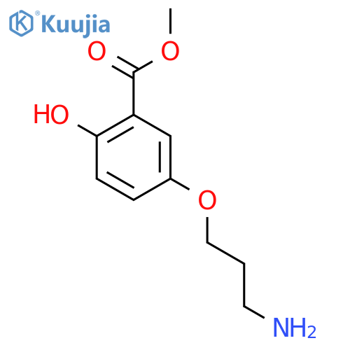 methyl 5-(3-aminopropoxy)-2-hydroxybenzoate structure