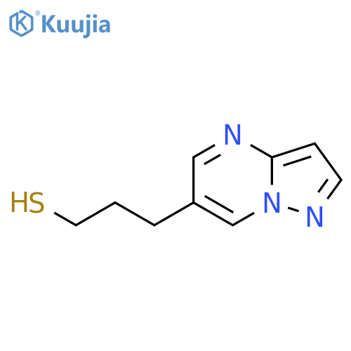 3-{pyrazolo1,5-apyrimidin-6-yl}propane-1-thiol structure
