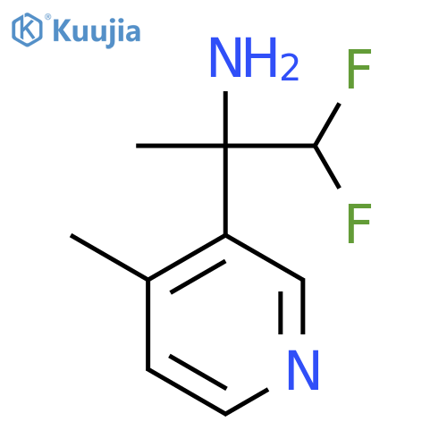 1,1-difluoro-2-(4-methylpyridin-3-yl)propan-2-amine structure